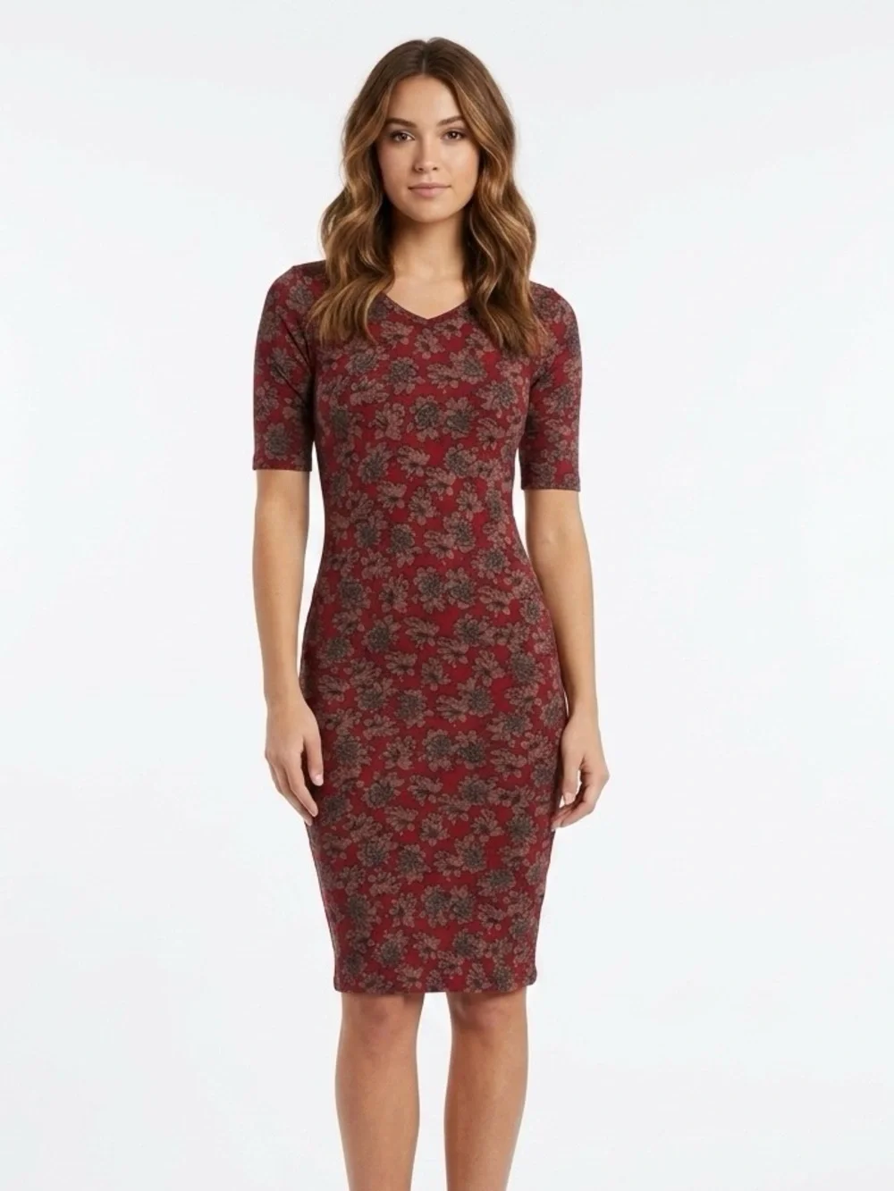 [LuLaRoe] Floral Maroon Dress